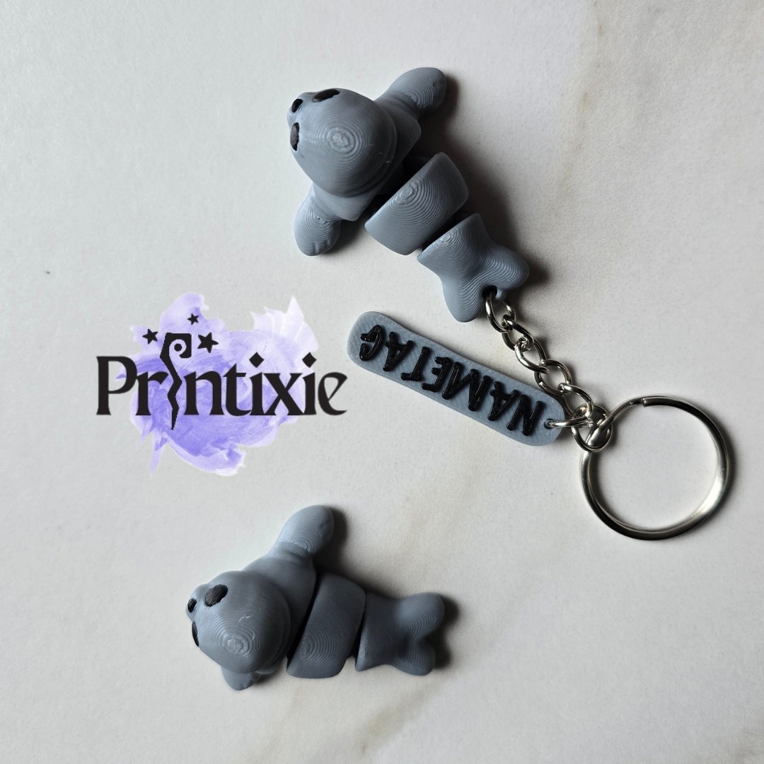 Seal Minixie®  – Flexible 3D Printed Tiny Ocean Toy, Custom Keychain & Decoration