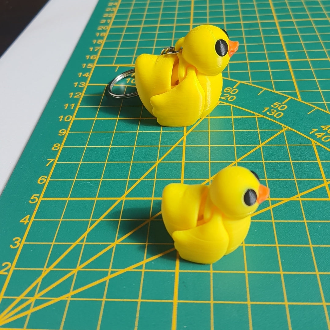 Duck Minixie®– Flexible 3D Printed Tiny Pond Toy, Custom Keychain & Decoration