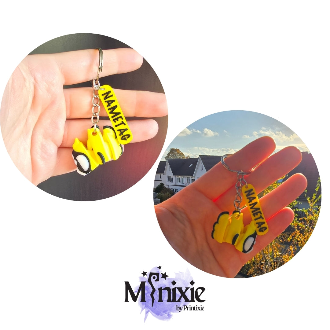 Butterfly Fish Minixie® – Flexible 3D Printed Toy, Custom Keychain & Decoration