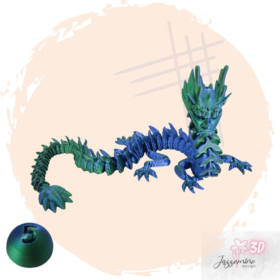 Imperial Dragon – Articulated 3D-Printed Toy & Collector’s Item & Desk Decor