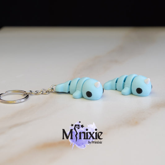 Narwhal Minixie® – Flexible 3D Printed Tiny Sea Unicorn Toy, Custom Keychain & Decoration