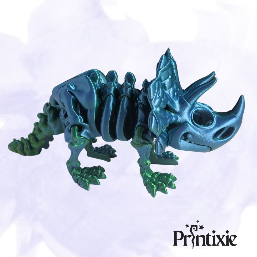 Triceratops– Flexible 3D-Printed Dinosaur Toy & Collector’s Item & Decor
