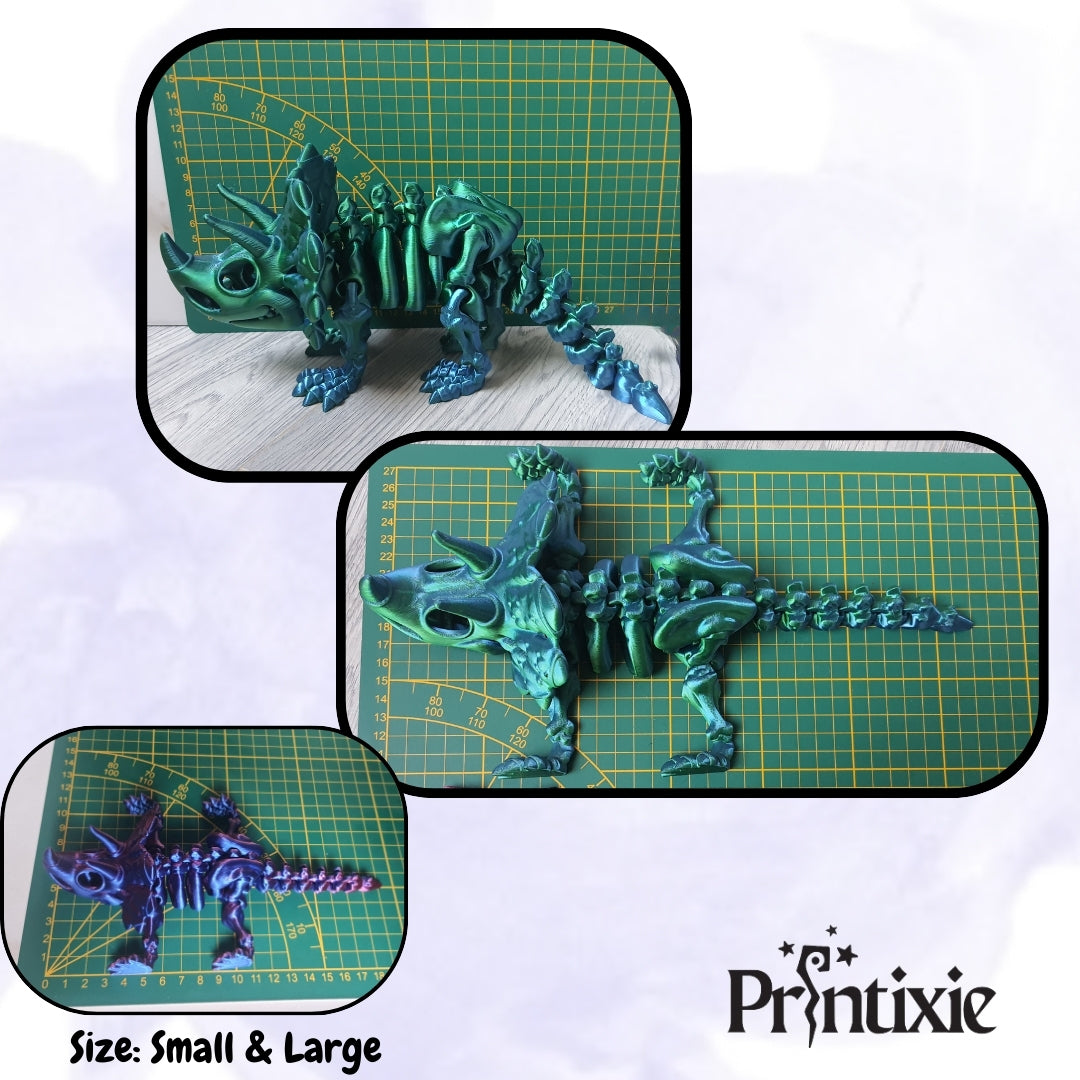 Triceratops– Flexible 3D-Printed Dinosaur Toy & Collector’s Item & Decor