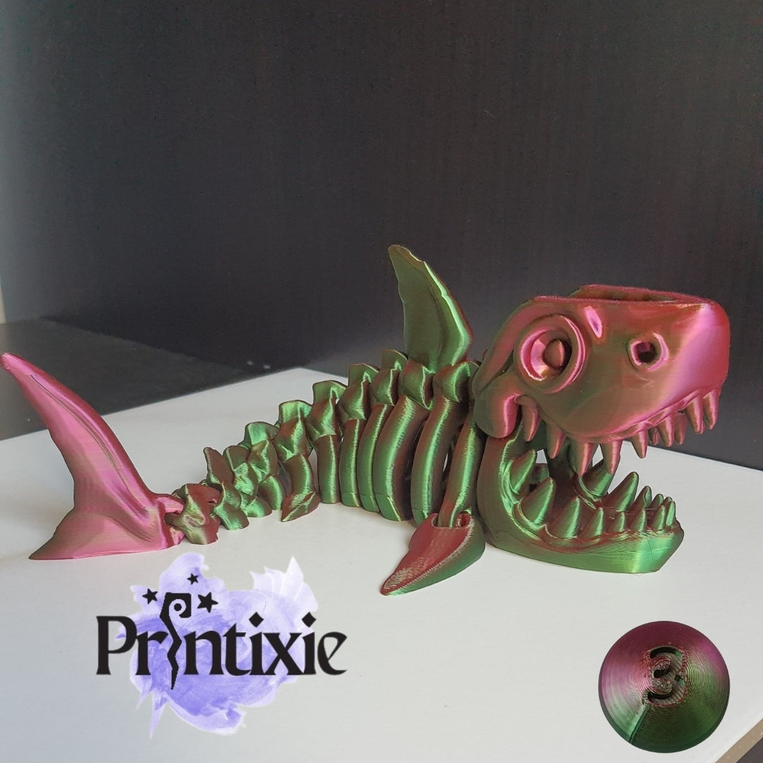 Shark Skeleton – Flexible 3D-Printed Toy & Collector’s Item & Decor