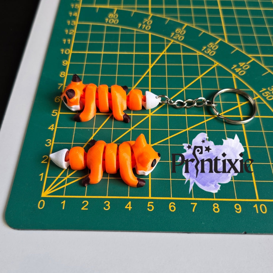 Fox Minixie™ – Figuurtje & sleutelhanger (naamlabel mogelijk)