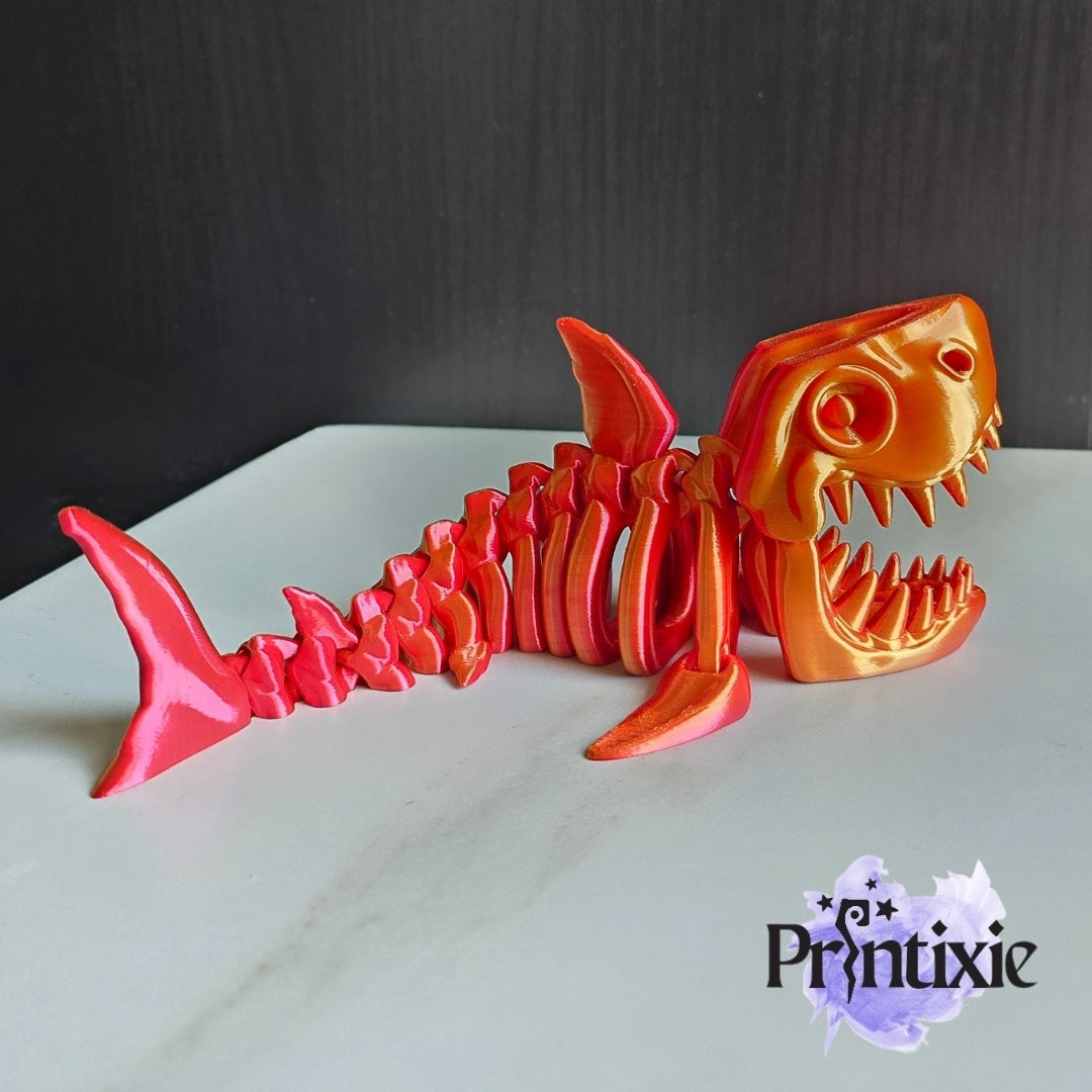 Shark Skeleton – Flexible 3D-Printed Toy & Collector’s Item & Decor