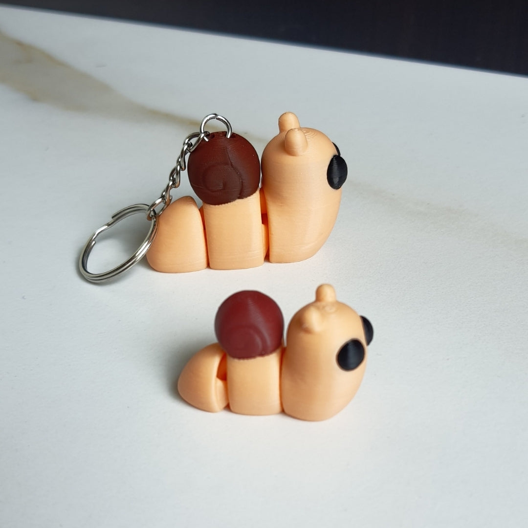 Snail Minixie® – Flexible 3D Printed Tiny Garden Toy, Custom Keychain & Decoration