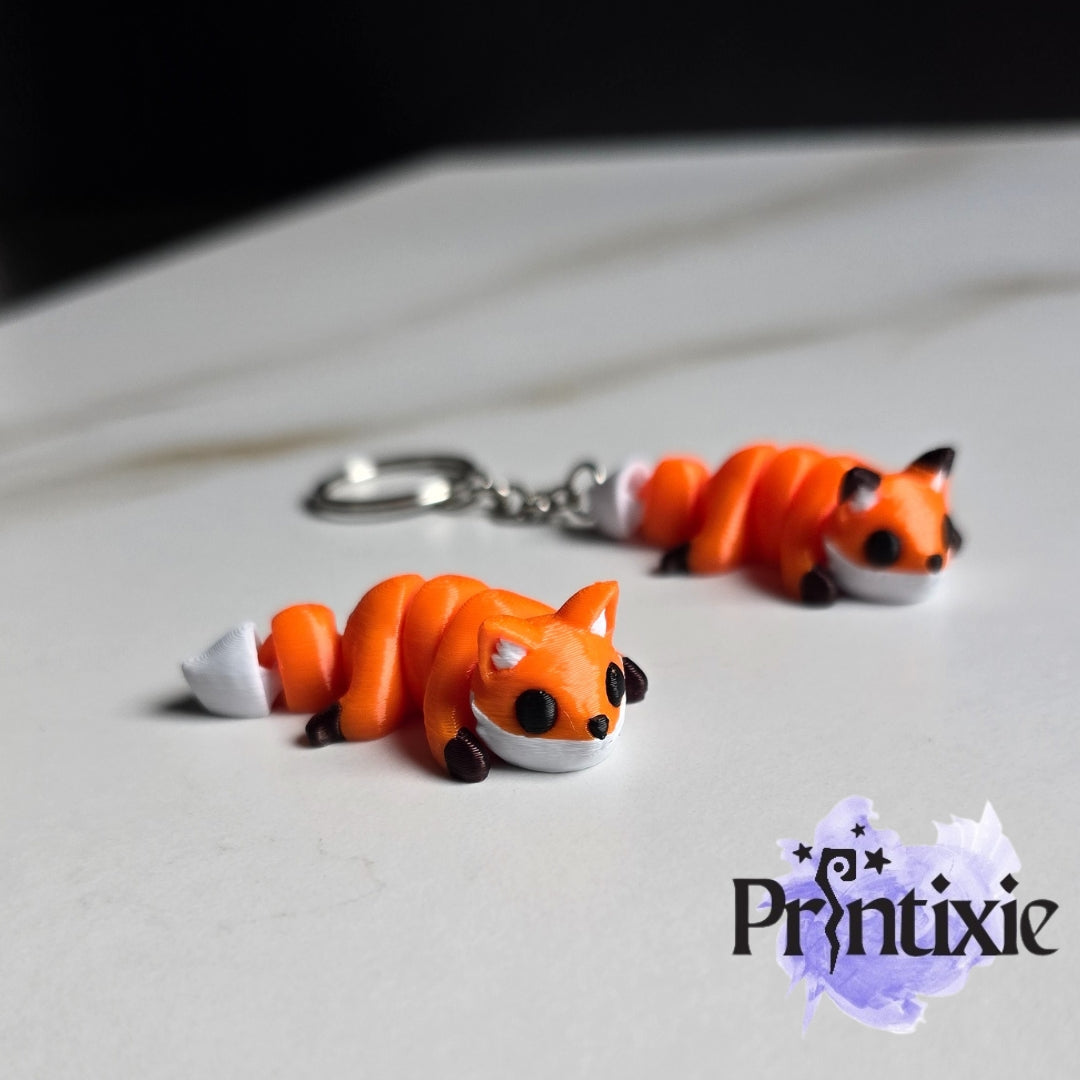 Fox Minixie™ – Figuurtje & sleutelhanger (naamlabel mogelijk)