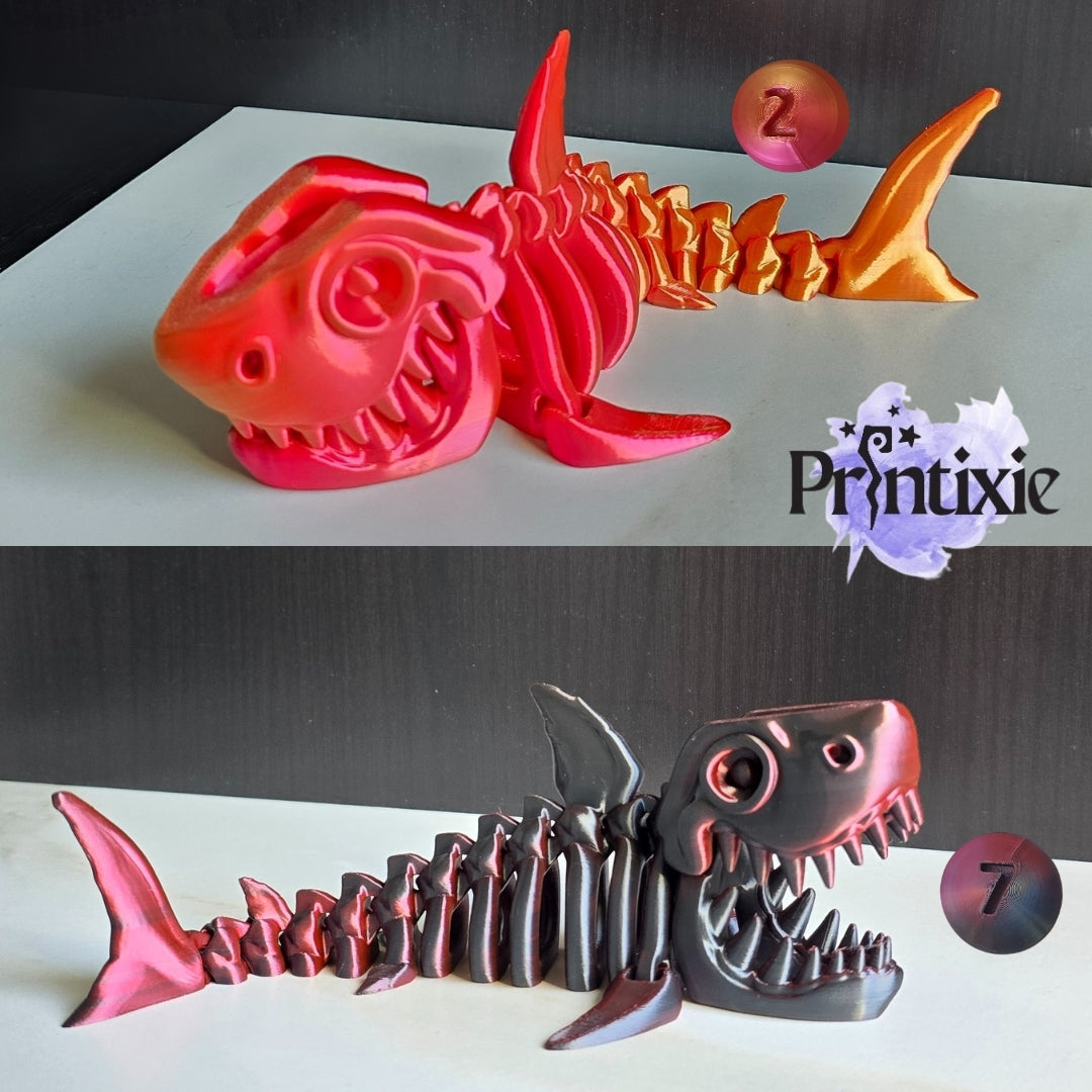 Shark Skeleton – Flexible 3D-Printed Toy & Collector’s Item & Decor