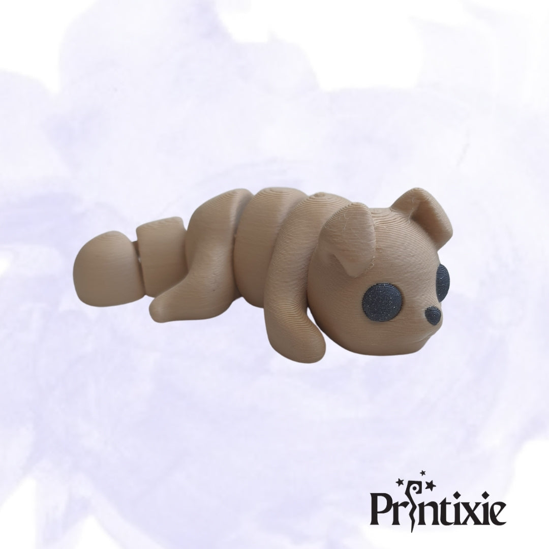 Dog Minixie® – Flexible 3D Printed Tiny Puppy Toy, Custom Keychain & Decoration