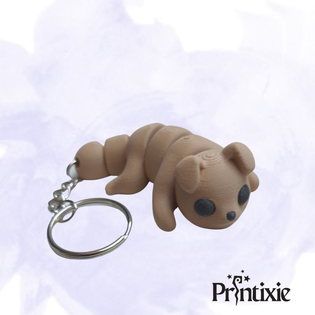 Dog Minixie® – Flexible 3D Printed Tiny Puppy Toy, Custom Keychain & Decoration