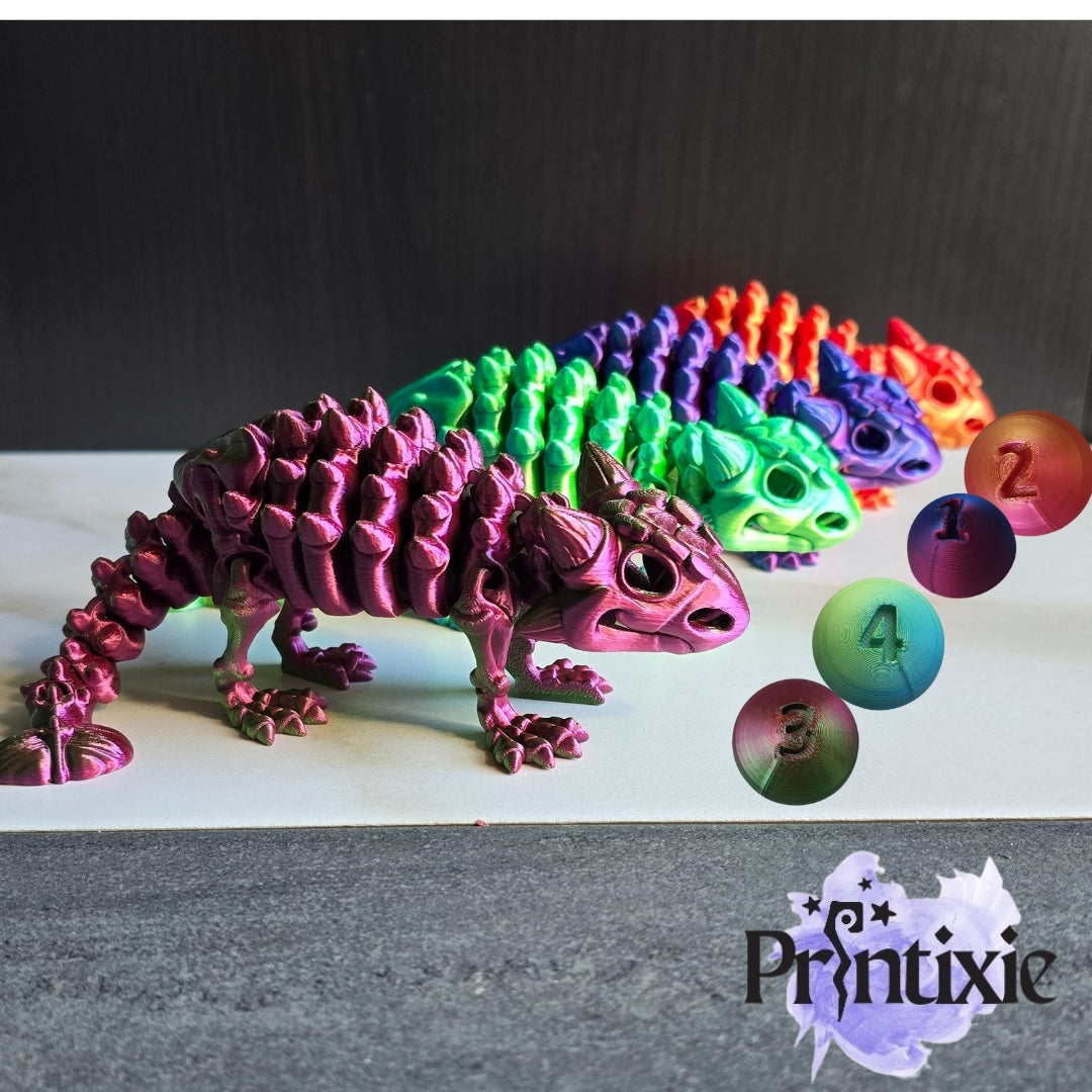 Ankylosaurus – Flexible 3D-Printed Dinosaur Toy & Collector’s Item & Decor