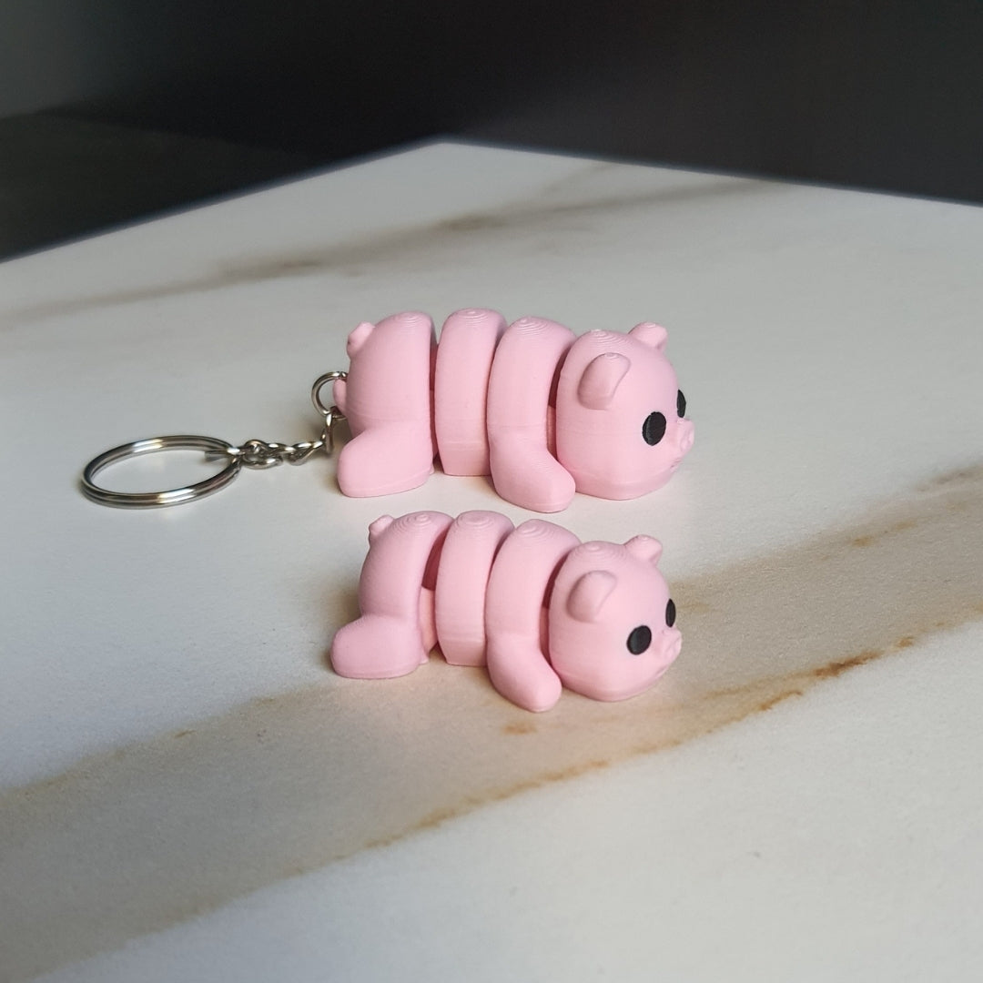 Pig Minixie® – Flexible 3D Printed Tiny Farm Animal Toy, Custom Keychain & Decoration