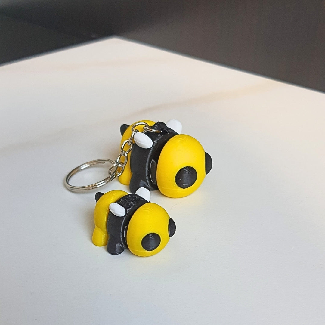 Bee Minixie® – Flexible 3D Printed Tiny Bee Toy, Custom Keychain & Decoration