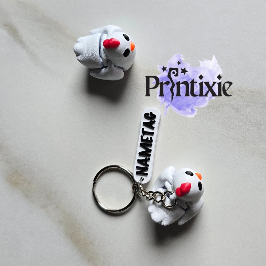 Chicken Minixie® – Flexible 3D Printed Tiny Farm Animal Toy, Custom Keychain & Decoration