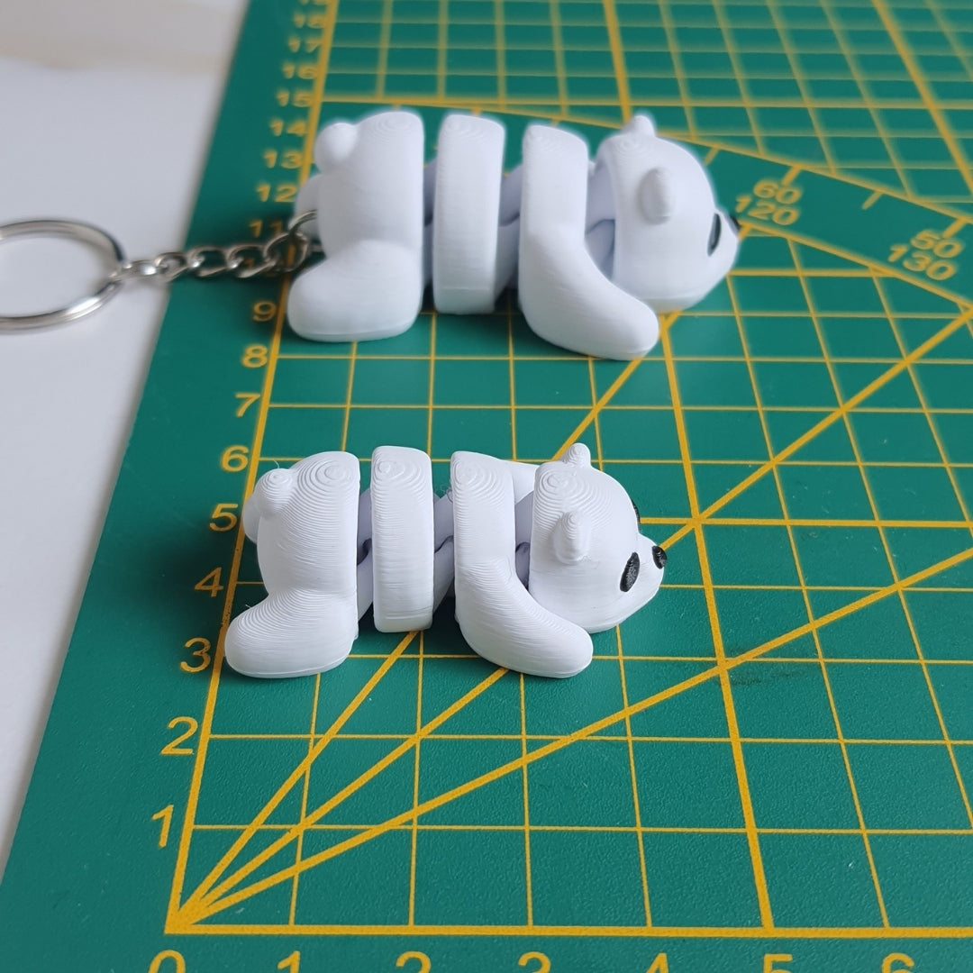 Ice Bear Minixie® – Flexible 3D Printed Tiny Polar Toy, Custom Keychain & Decoration