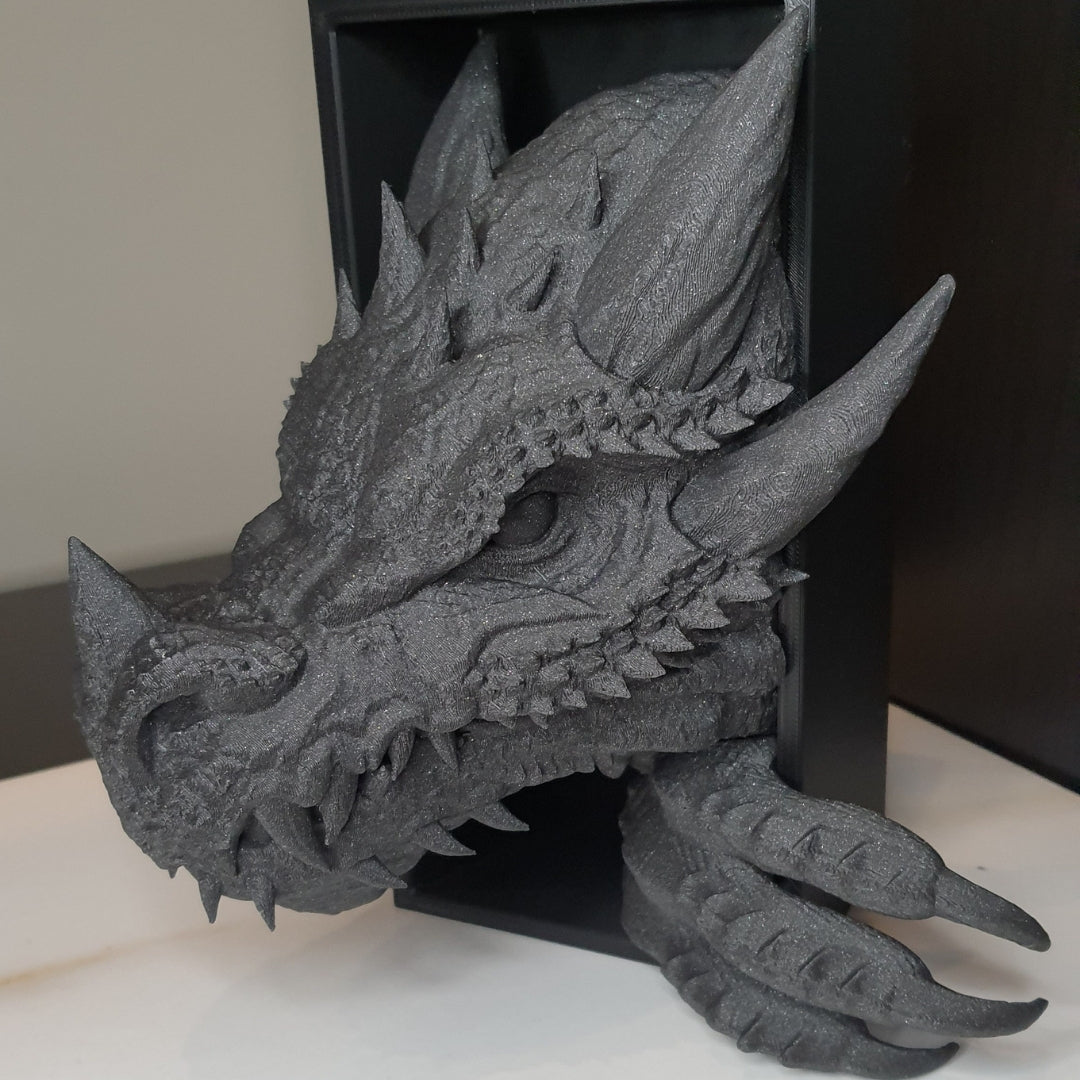 Dragon Book Nook – 3D Printed Fantasy Bookshelf Insert