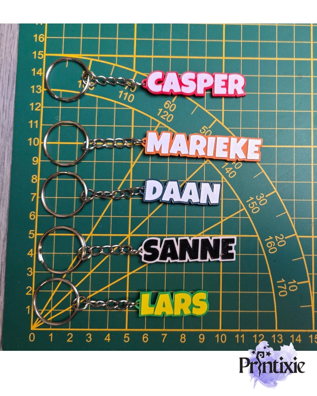 Custom Name Keychain – Personalized 3D Printed Two-Layer Key Ring
