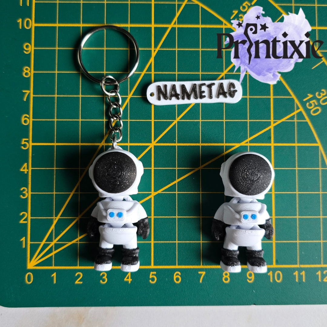 Tiny Astronaut 3D Printed - Size - Made by Printixie