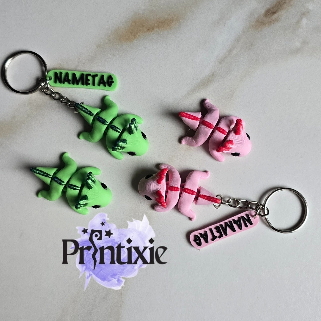 Axolotl Minixie® -with nametag by Printixie