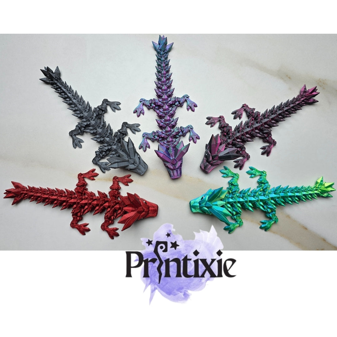 3d printed Baby Crystal Dragons by Printixie