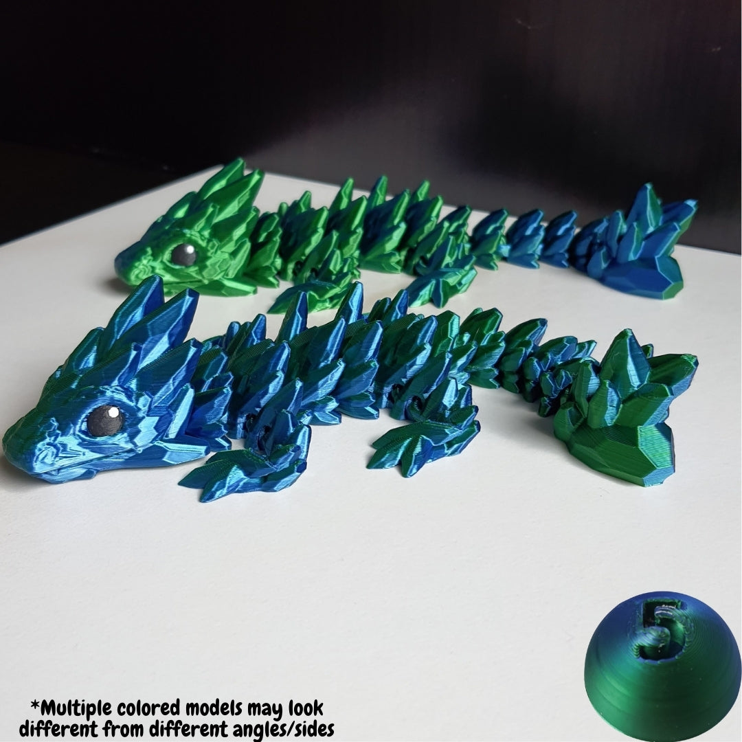Printixie baby gemstone dragon – flexible 3D printed fantasy toy for collectors