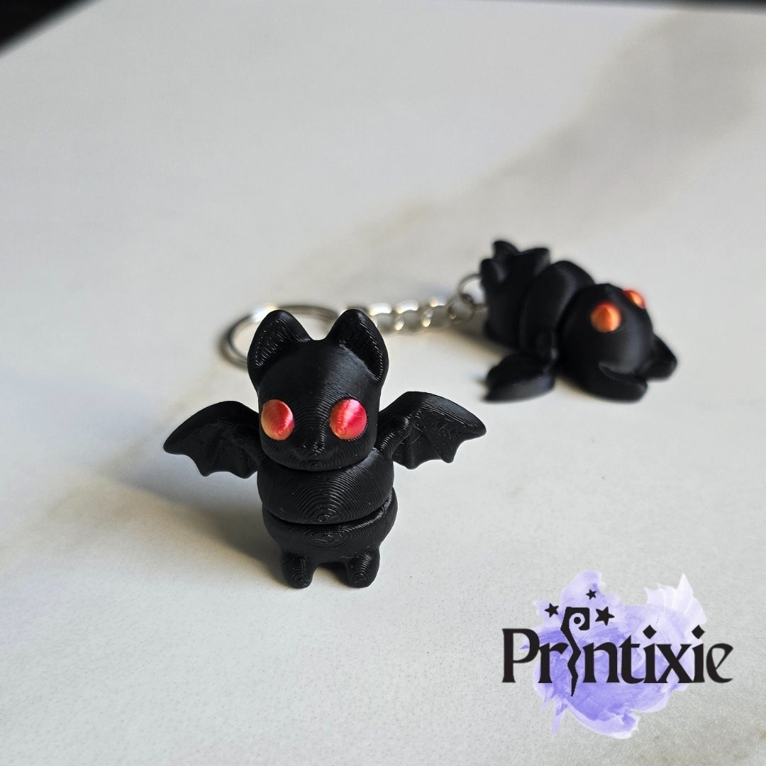 Tiny Bat 3D Printed – Flexible Toy, Keychain & Desk Decor | Printixie