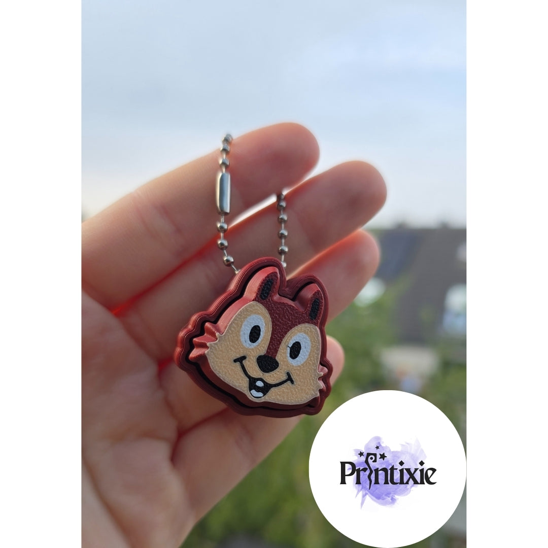 Chipmunk Clicker Keychain by Printixie