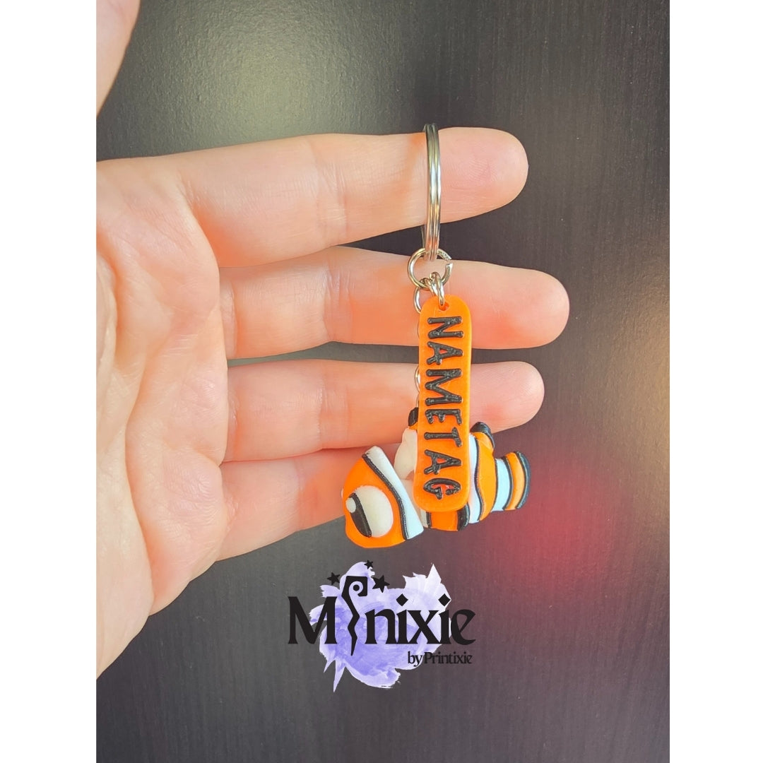 Clown Fish Keychain with nametag