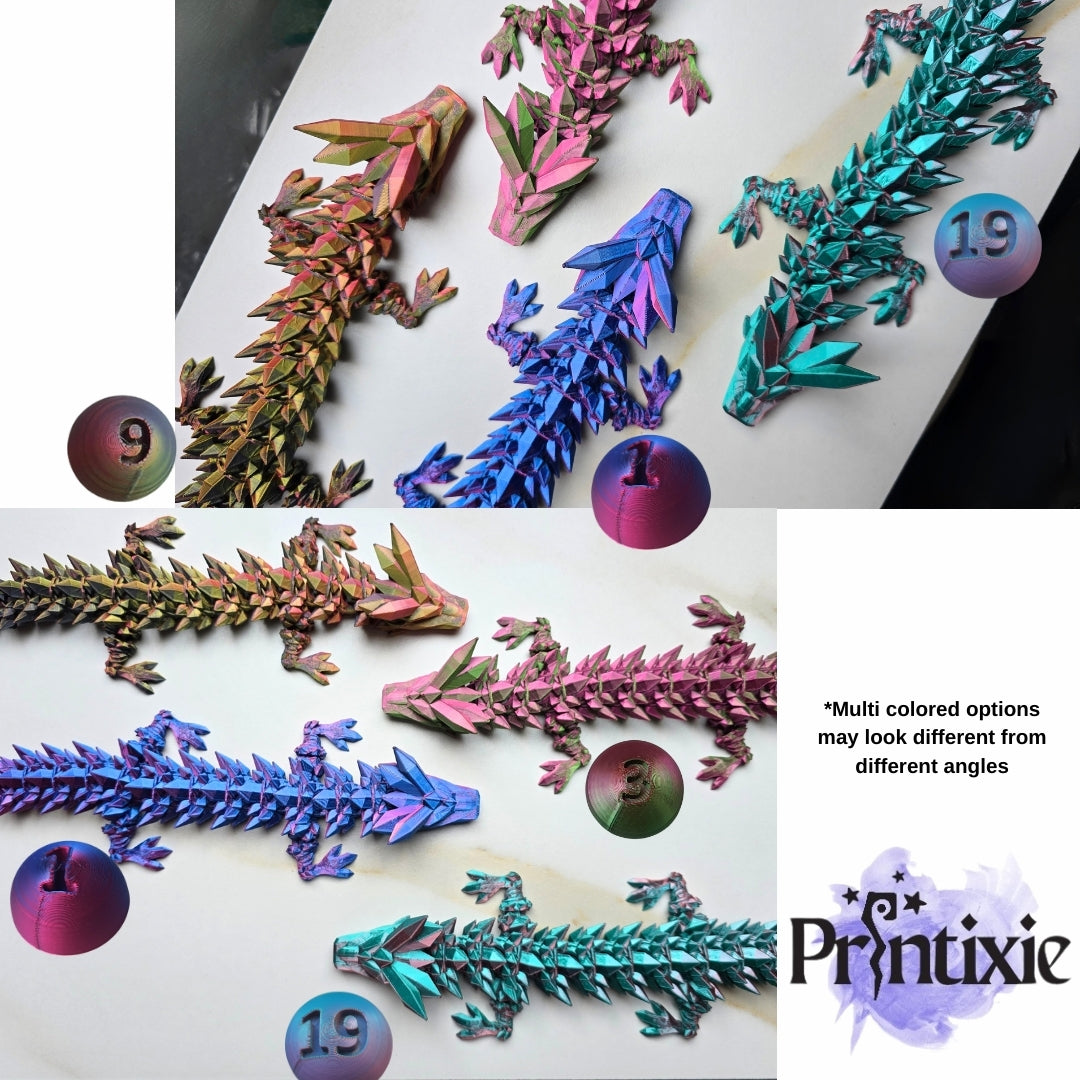 Crystal Dragon color options-2 by Printixie