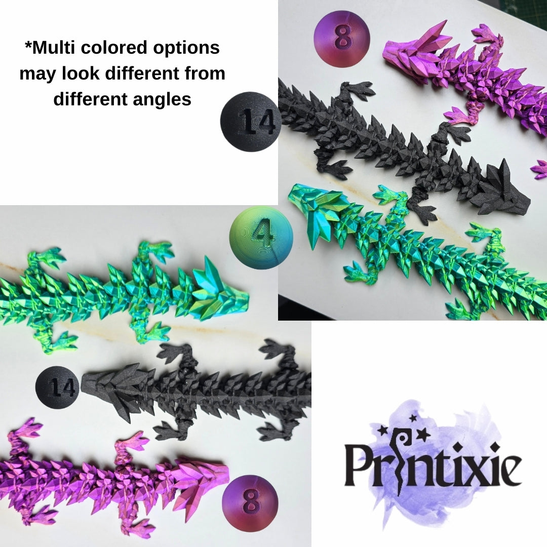 Crystal Dragon color options by Printixie