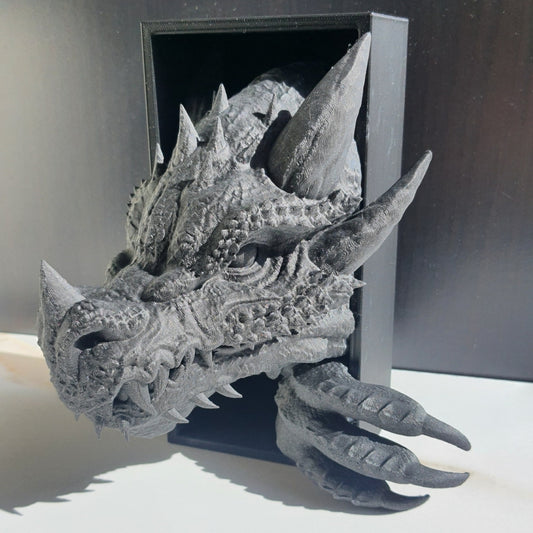 Dragon Book Nook – 3D Printed Fantasy Bookshelf Insert