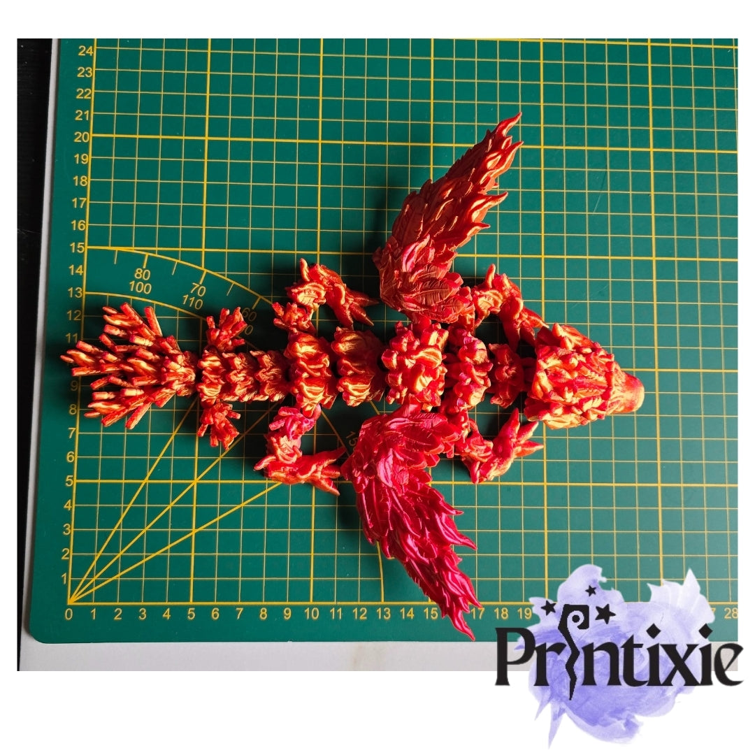 Flame Dragon - Size - Printixie