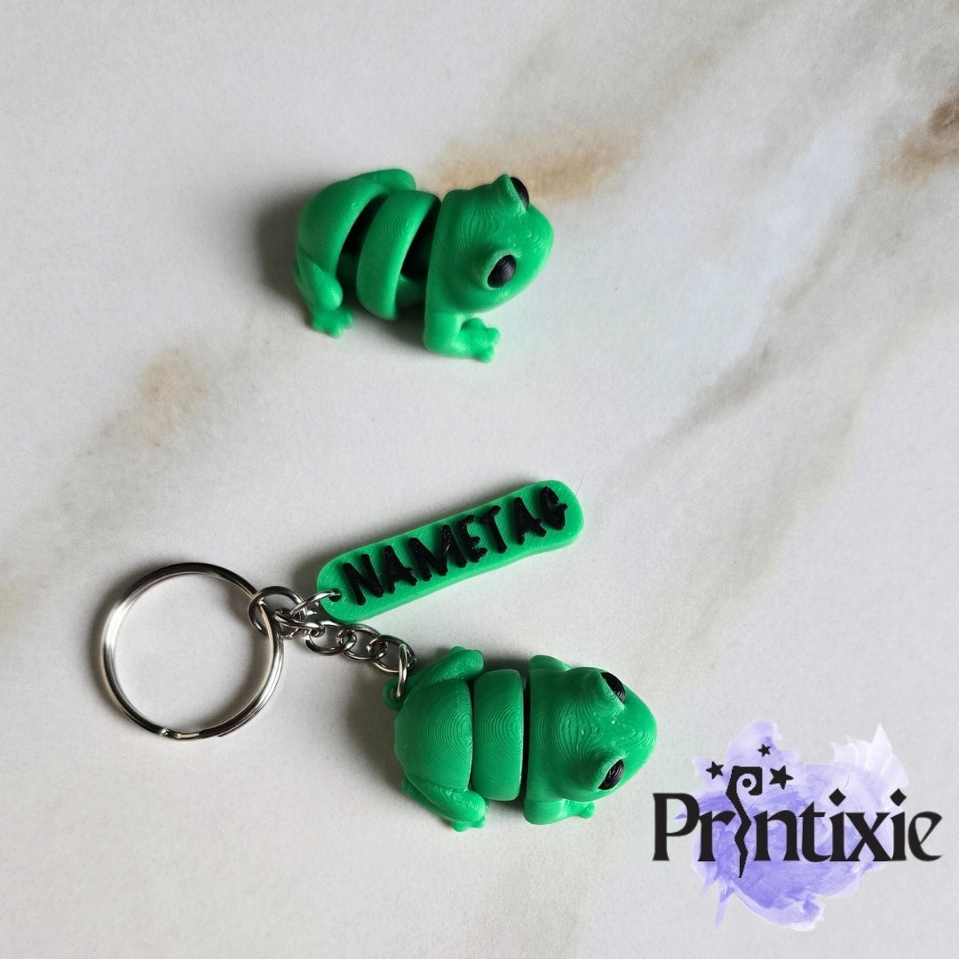 Frog_Minixie_and nametag keychain_by_Printixie