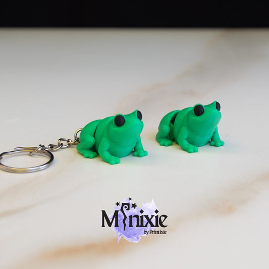 3d printed frog minixie and keychain