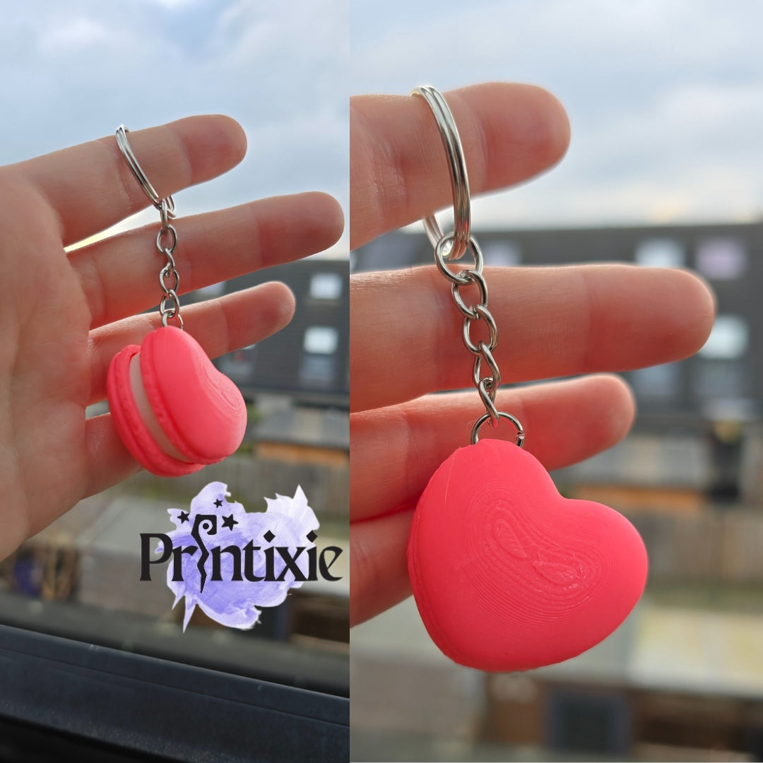 Heart Macaron Clicker Pink by Printixie