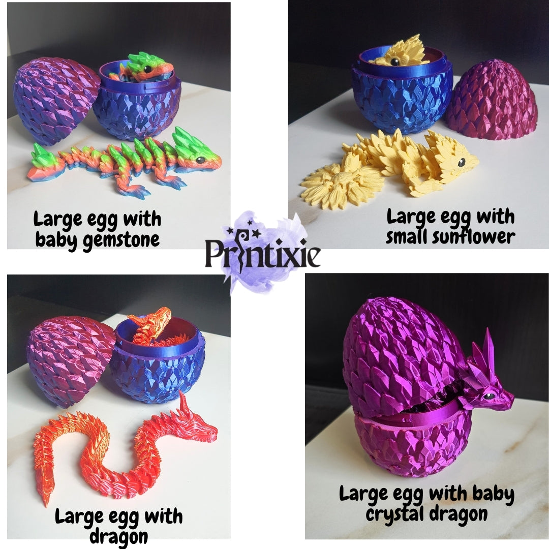 3d printed dragon egg combination samples