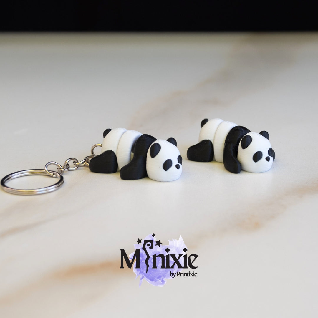 Panda Minixie™ – Flexible 3D Printed Tiny Animal Toy, Custom Keychain & Decoration