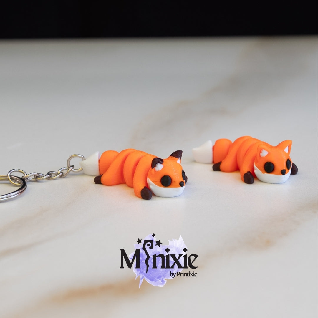Fox Minixie™ – Figuurtje & sleutelhanger (naamlabel mogelijk)