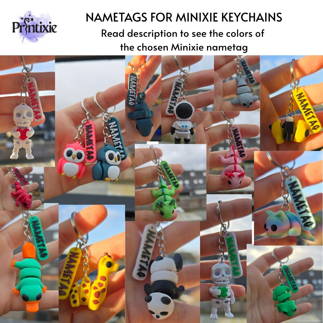 Nametags for Minixie Keychains