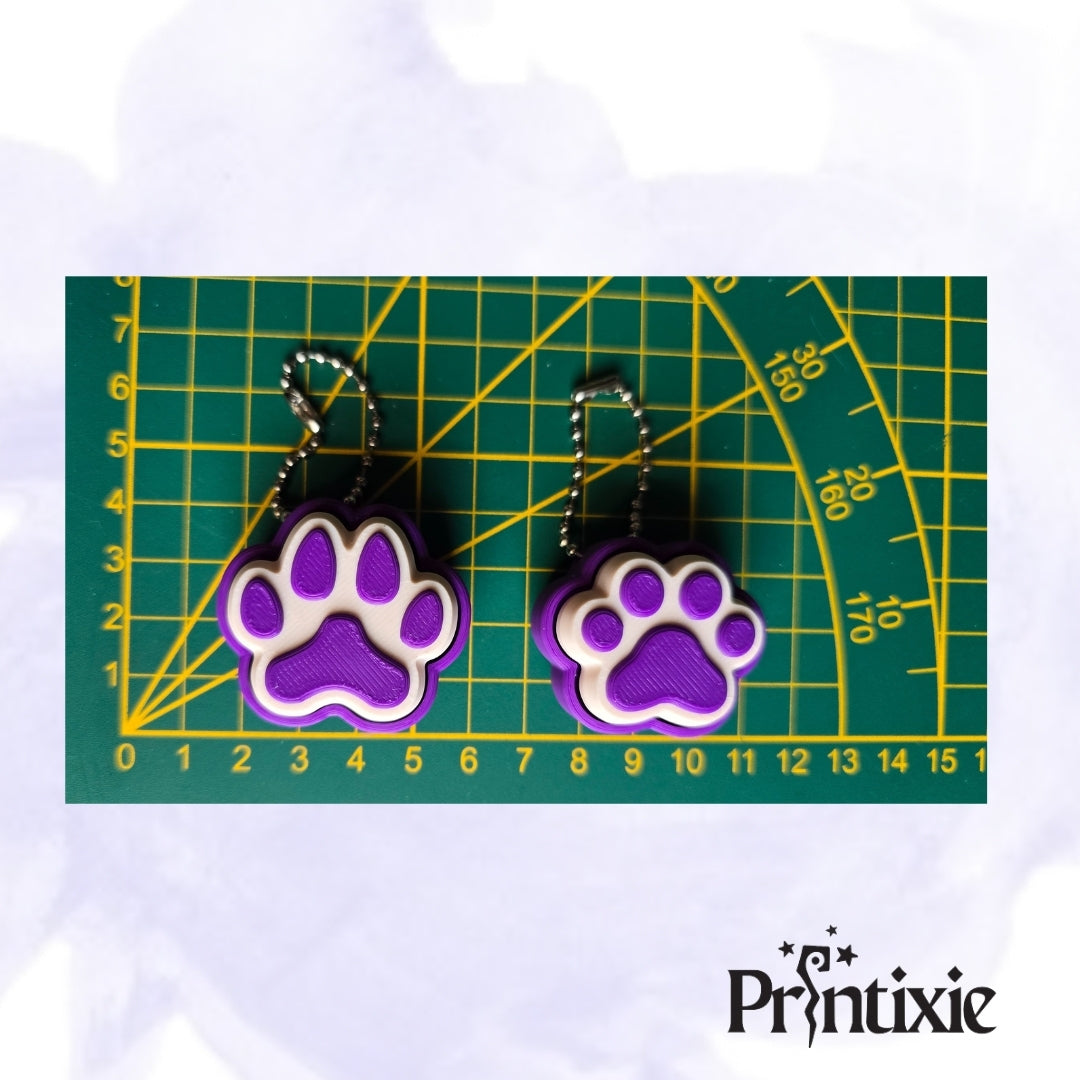 Paw Clicker Keychains - Size