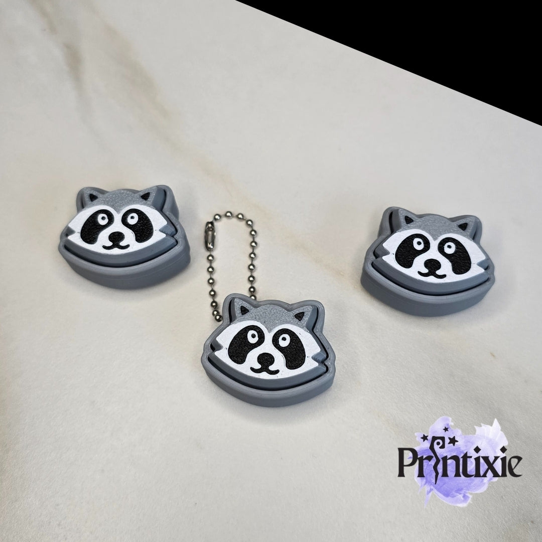 Raccoon Clicker Keychain - Printixie