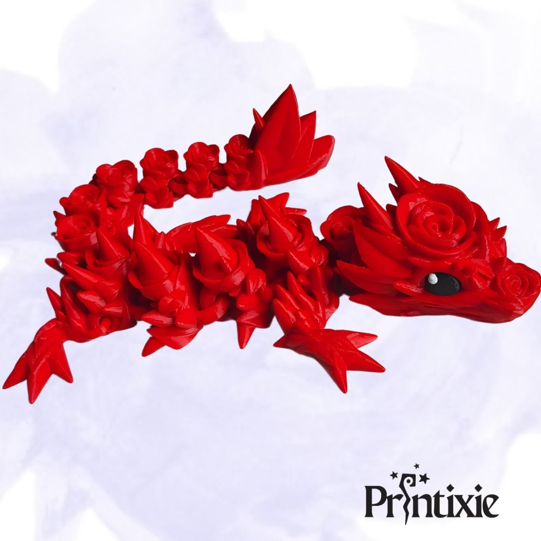 Small Rose Dragon- Red