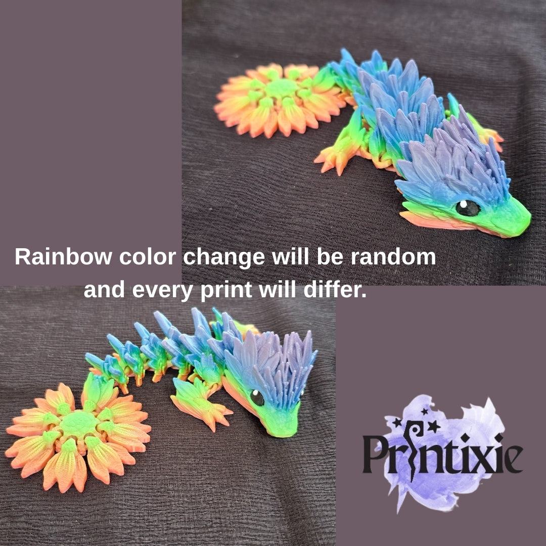 Sunflower Dragon- Rainbow