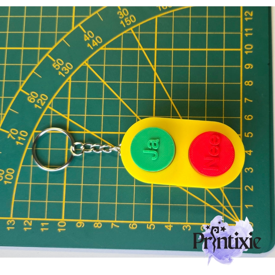 Yes no keychain for kids communication SIZE