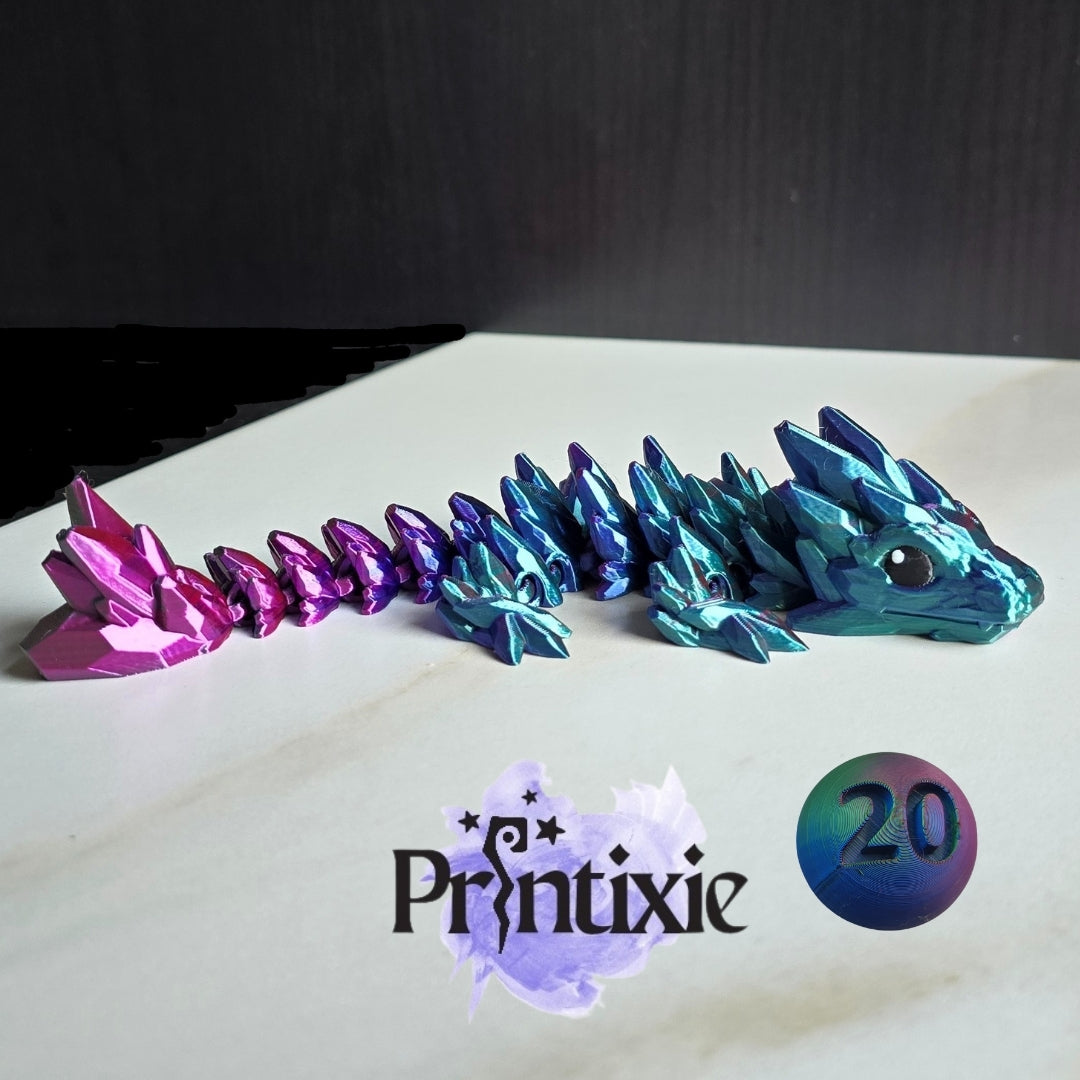 Baby Gemstone Dragon by Printixie