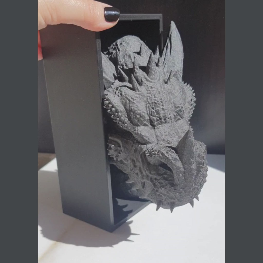Dragon Book Nook – 3D Printed Fantasy Bookshelf Insert