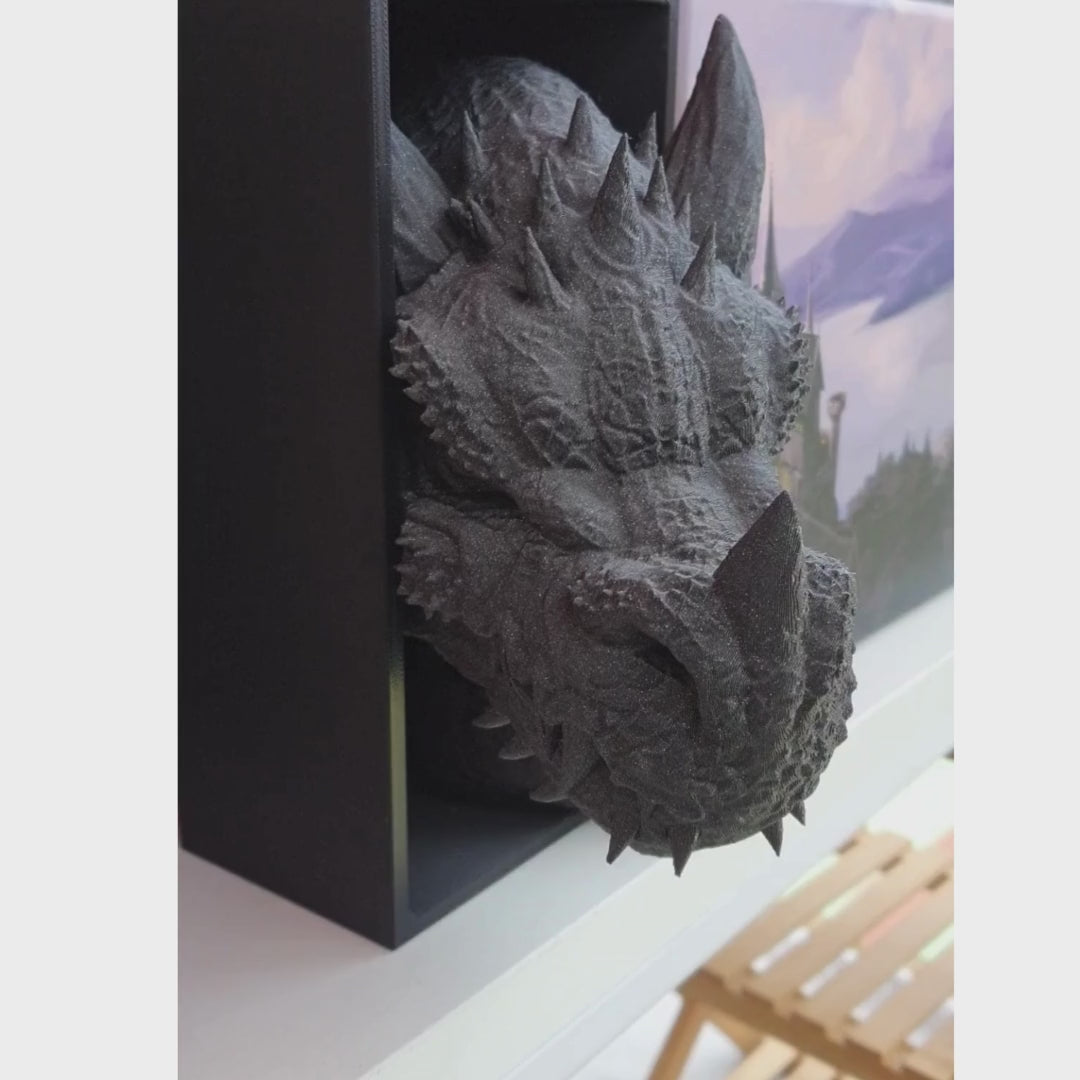 Dragon Book Nook – 3D Printed Fantasy Bookshelf Insert