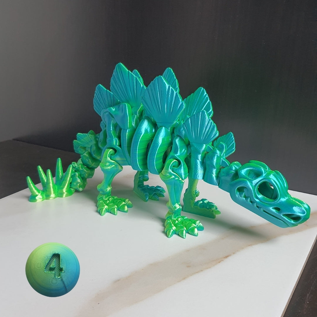 Stegosaurus – Flexible 3D-Printed Dinosaur Toy & Collector’s Item & Decor