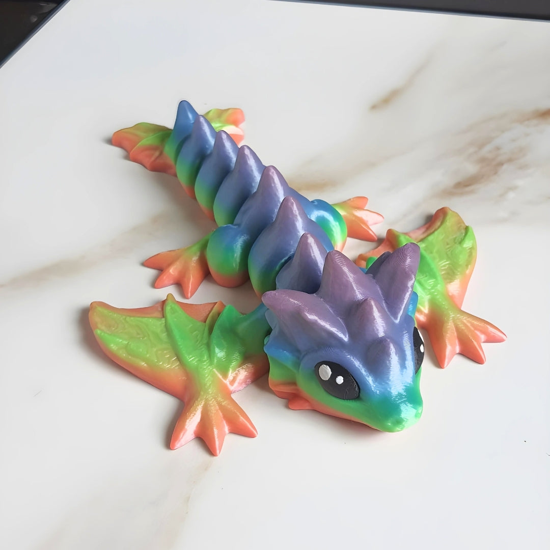 3d printed wyvern - rainbow color